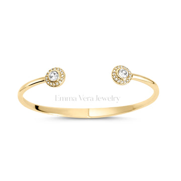 14K Gold Plated Open Dainty Bangle