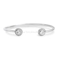 Silver Cz accents Halo Bracelet