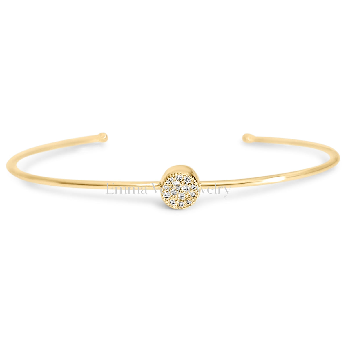 Dainty Gold Open Thin Bangle
