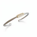 Silver Dainty Cable Bangle bracelet