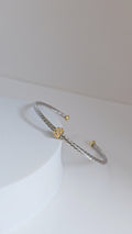 Dainty Cable Bangle Gold or Silver - view 8