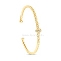 Dainty Cable Bangle Gold or Silver - view 9