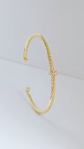 Dainty Cable Bangle Gold or Silver - view 6
