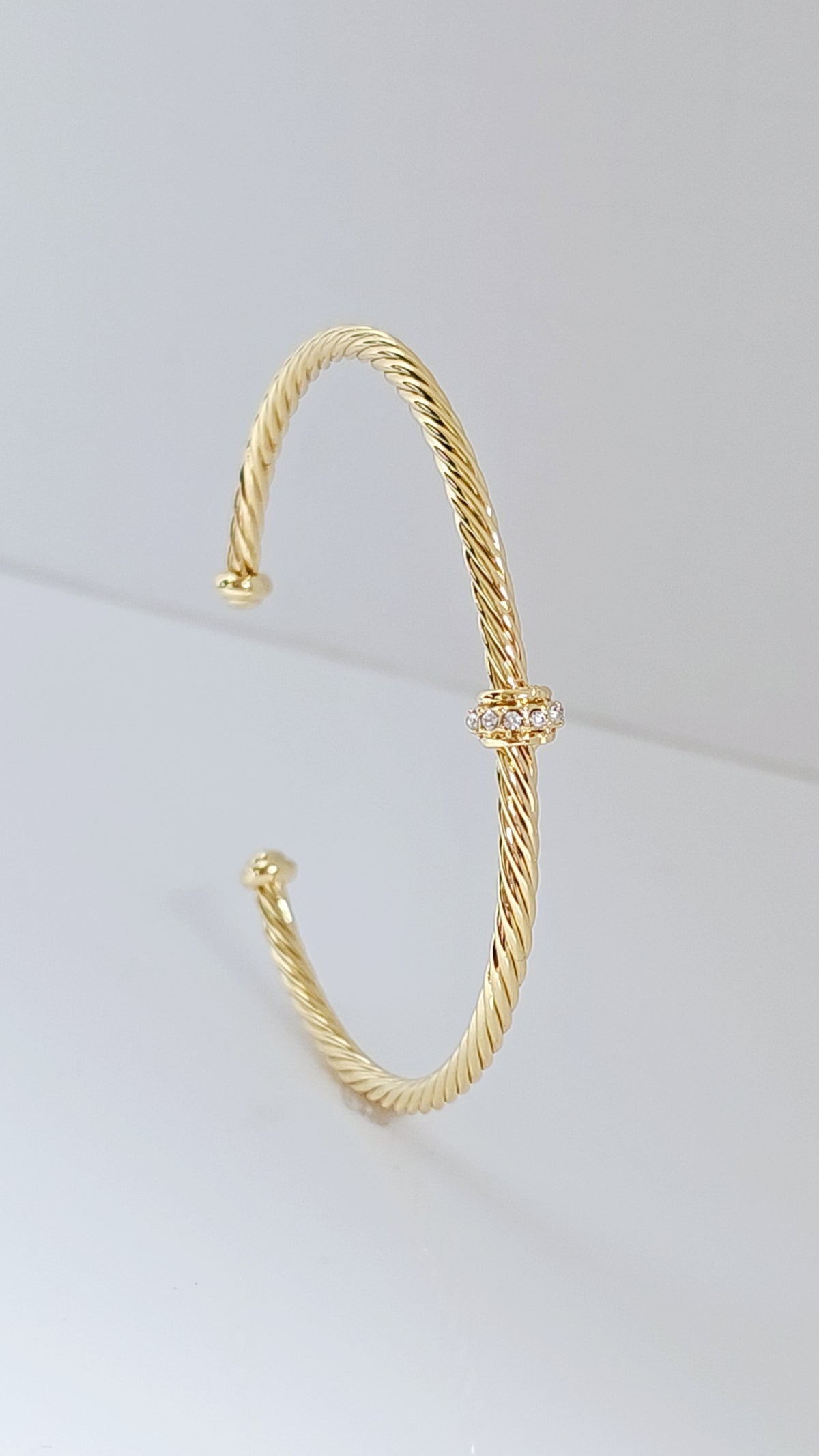 Dainty Cable Bangle Gold or Silver - view 6