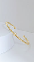Dainty Cable Bangle Gold or Silver - view 7