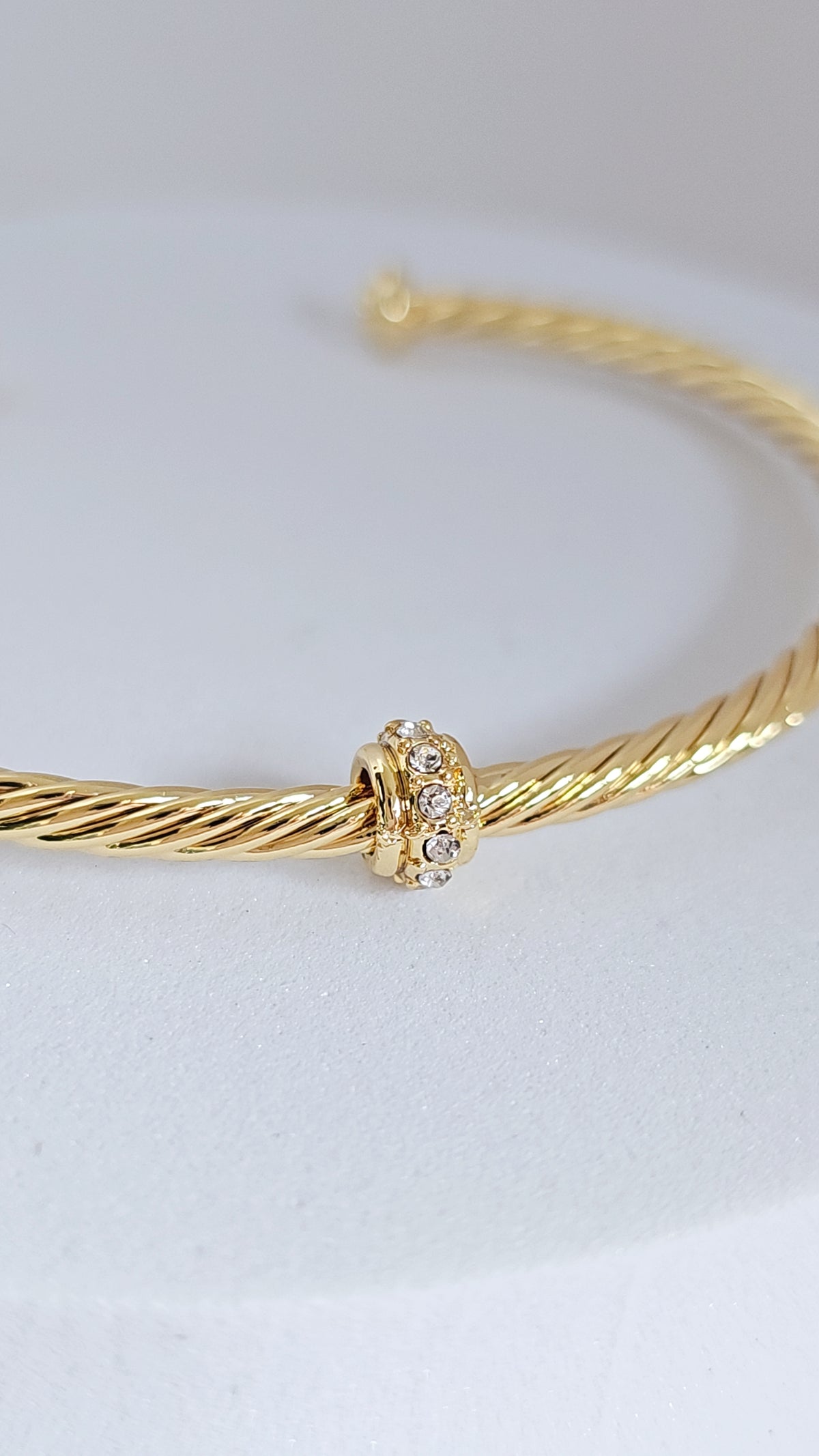 Dainty Cable Bangle Gold or Silver - view 2