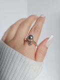 Sterling Silver Bold Sphere Geometric Ring - view 7