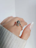Sterling Silver Bold Sphere Geometric Ring - view 8