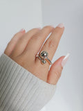 Sterling Silver Bold Sphere Geometric Ring - view 9