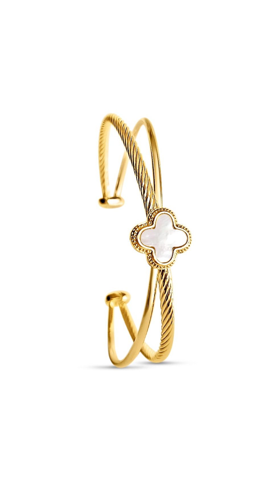 Gold Mother of Pearl Gold Bangle
