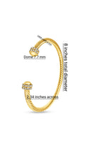 Gold, Silver Dome Crystals Bangle - view 3