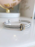 Double Open Cable Bangle Bracelet - view 4