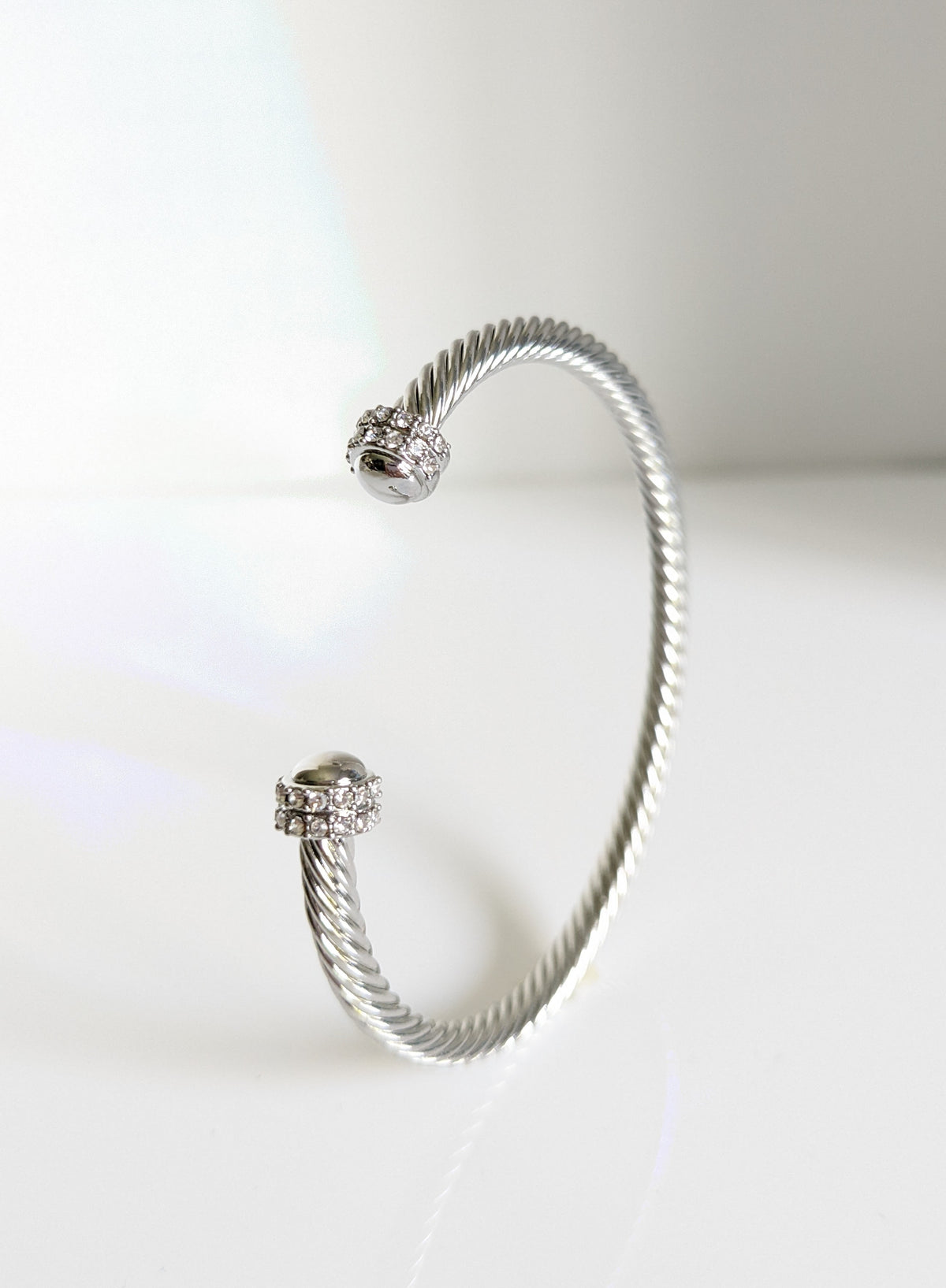 Gold, Silver Dome Crystals Bangle - view 8