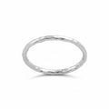 Sterling Silver Simple Hammered Band Ring