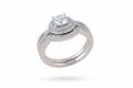 Sterling Silver Halo Engagement Ring