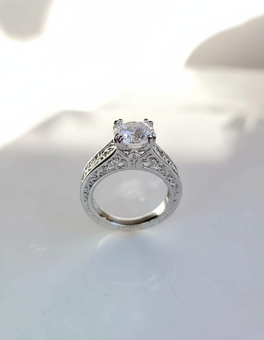 Sterling Silver 925 Vintage Statement Ring - view 3
