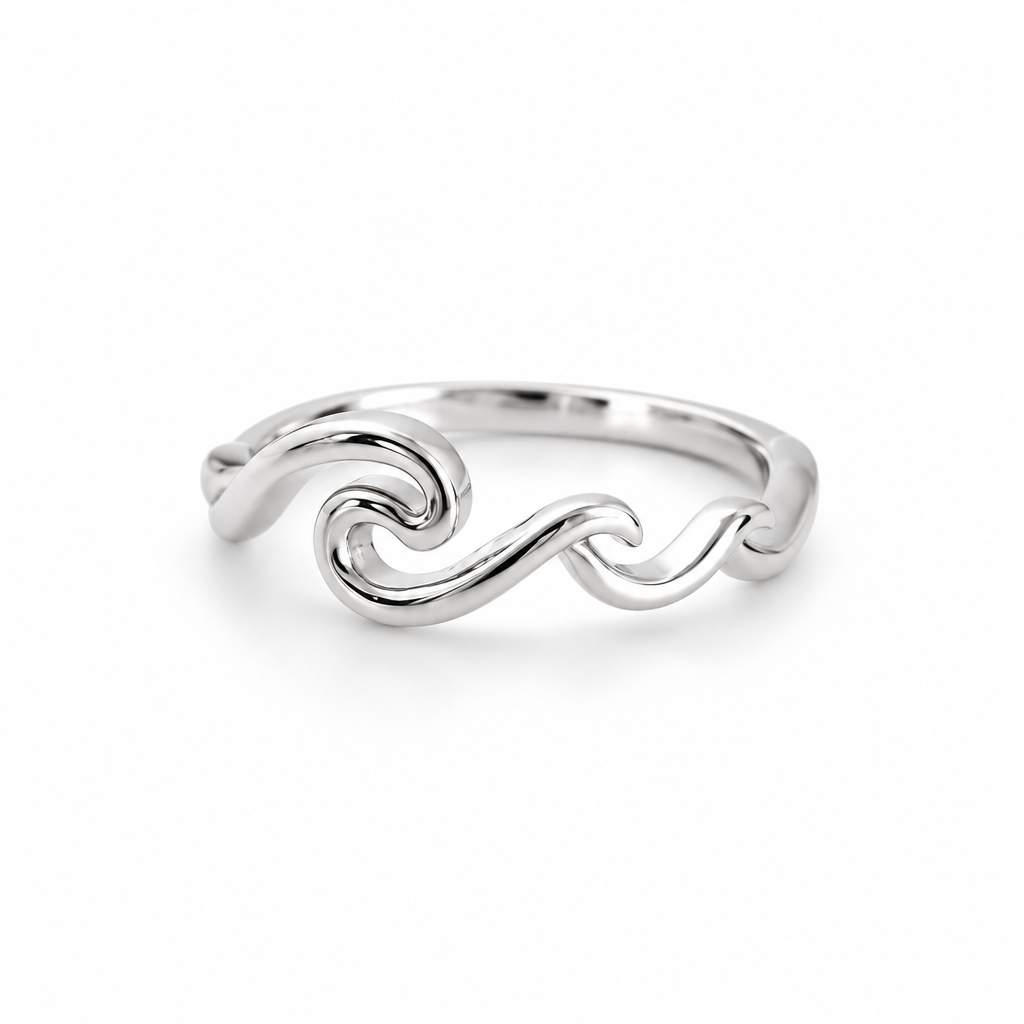 Sterling Silver Rolling Wave Ring