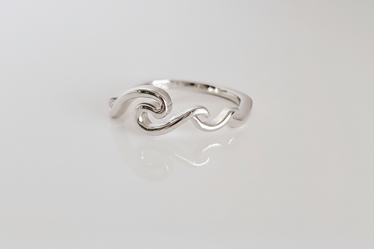 Sterling Silver Rolling Wave Ring
