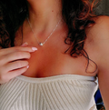 Sterling Silver 925 Solitaire Sphere Ball Chain Necklace - view 4