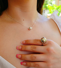 Sterling Silver 925 Solitaire Sphere Ball Chain Necklace - view 6
