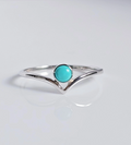 Sterling Silver Turquoise Chevron Ring - view 5