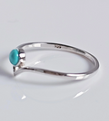 Sterling Silver Turquoise Chevron Ring - view 3