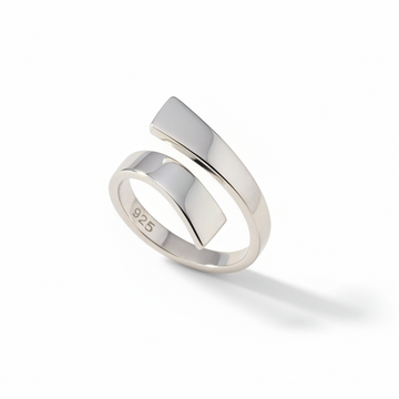 Sterling Silver Bold Bar Geometric Ring - view 3