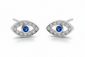 Sterling Silver 925 Evil Eye Stud Earrings - view 3