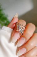 Sterling Silver Lotus Mandala Ring - view 2