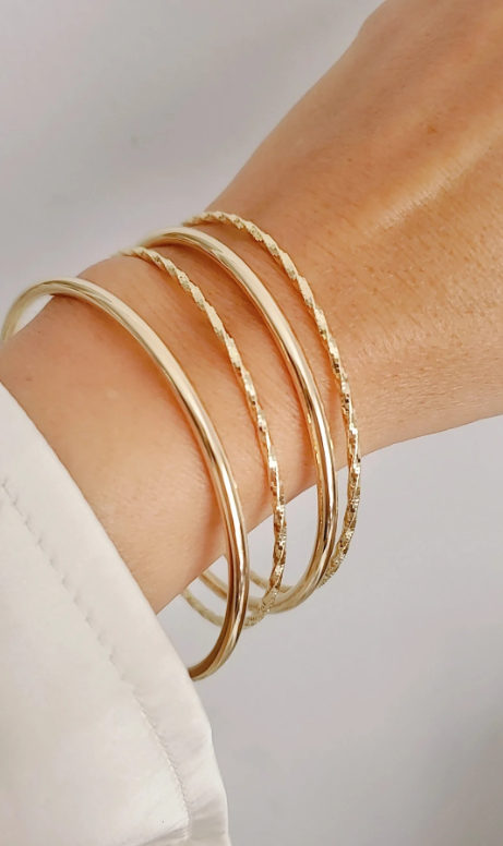 18K Gold Filled Bangle Bracelet - view 4