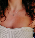 Sterling Silver 925 Solitaire Sphere Ball Chain Necklace - view 2