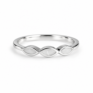 Sterling Silver Marquise Mother of Pearl Ring
