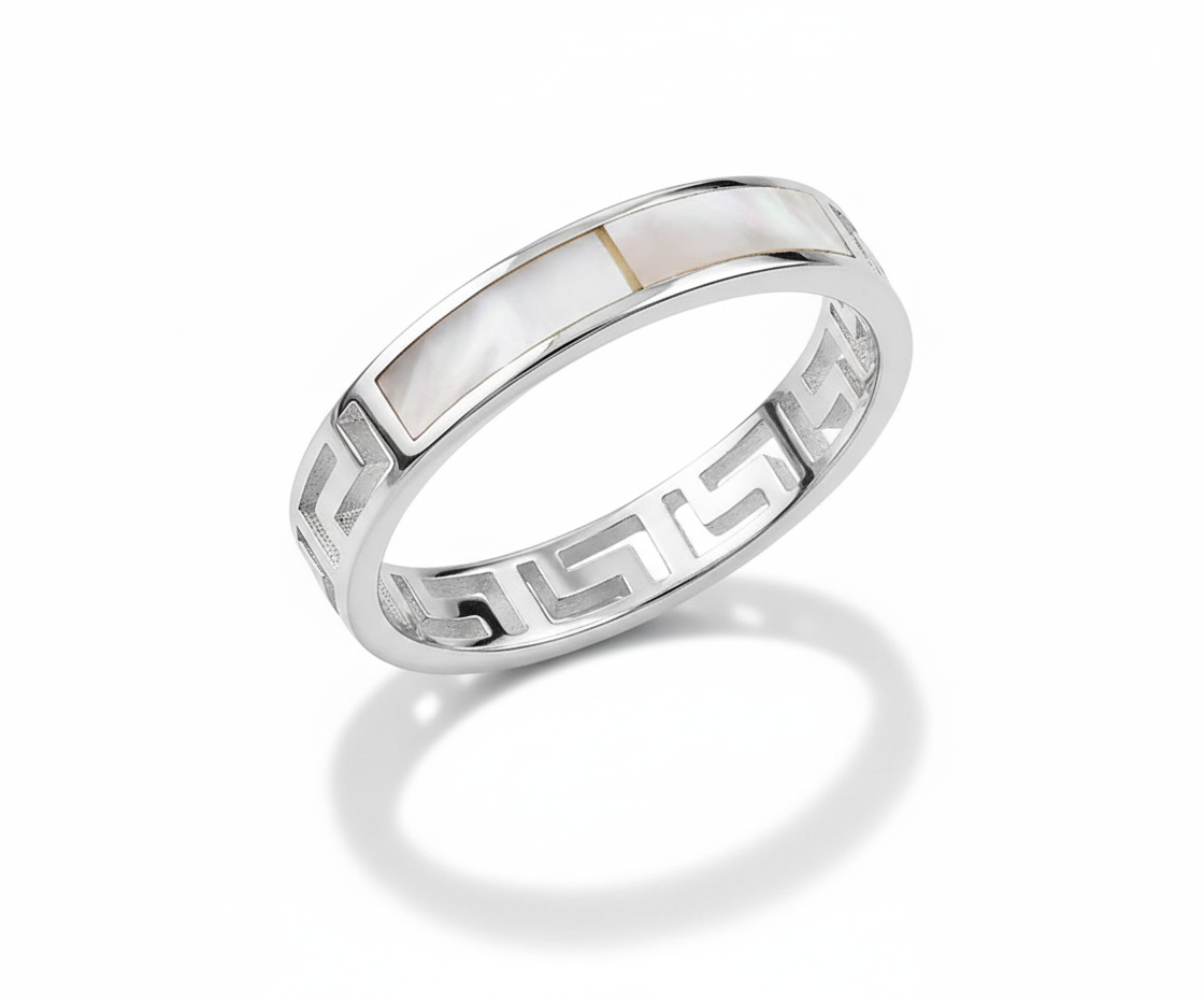 Sterling Silver Mother of Pearl Ring
