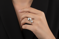 Sterling Silver Bold Sphere Geometric Ring - view 2