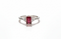 Sterling Silver Red Garnet Ring - view 6
