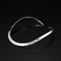 Sterling Silver Bold Flat Hammered Choker Necklace - view 2