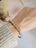 Silver Wrap around Design Cable Bracelet - view 4