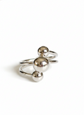Sterling Silver Multi Row Sphere Ring