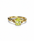 Sterling Silver Gold 925 Celtic Peridot Ring - view 10