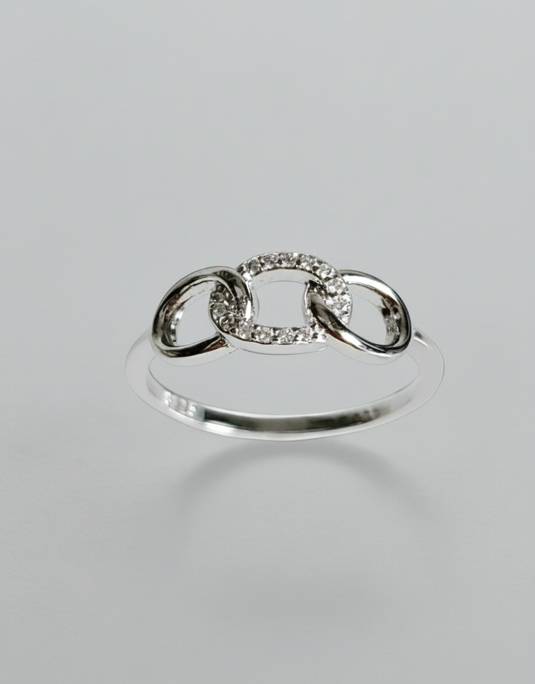 Sterling Silver Chain Ring - view 7