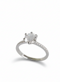 Sterling Silver Engagement Bride, Anniversary Ring - view 3