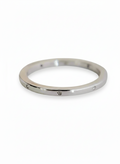 Sterling Silver 925 Elegant Thin Band Cz Ring - view 7
