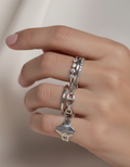 Sterling Silver Mariner Link Chain Ring - view 6