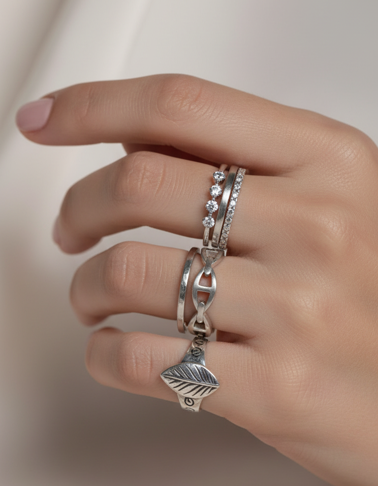 Sterling Silver Mariner Link Chain Ring - view 6