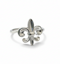 Fleur De Lis Sterling Silver Band Ring