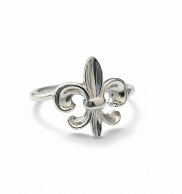 Fleur De Lis Sterling Silver Band Ring
