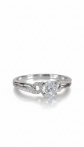Sterling Silver Engagement Ring - view 6