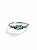 Sterling Silver Minimalist Tiny Turquoise Celtic Ring