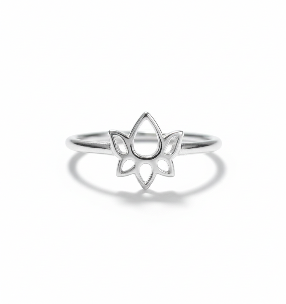 Sterling Silver Lotus Flower Ring