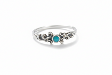 Sterling Silver Dainty Turquoise Ring